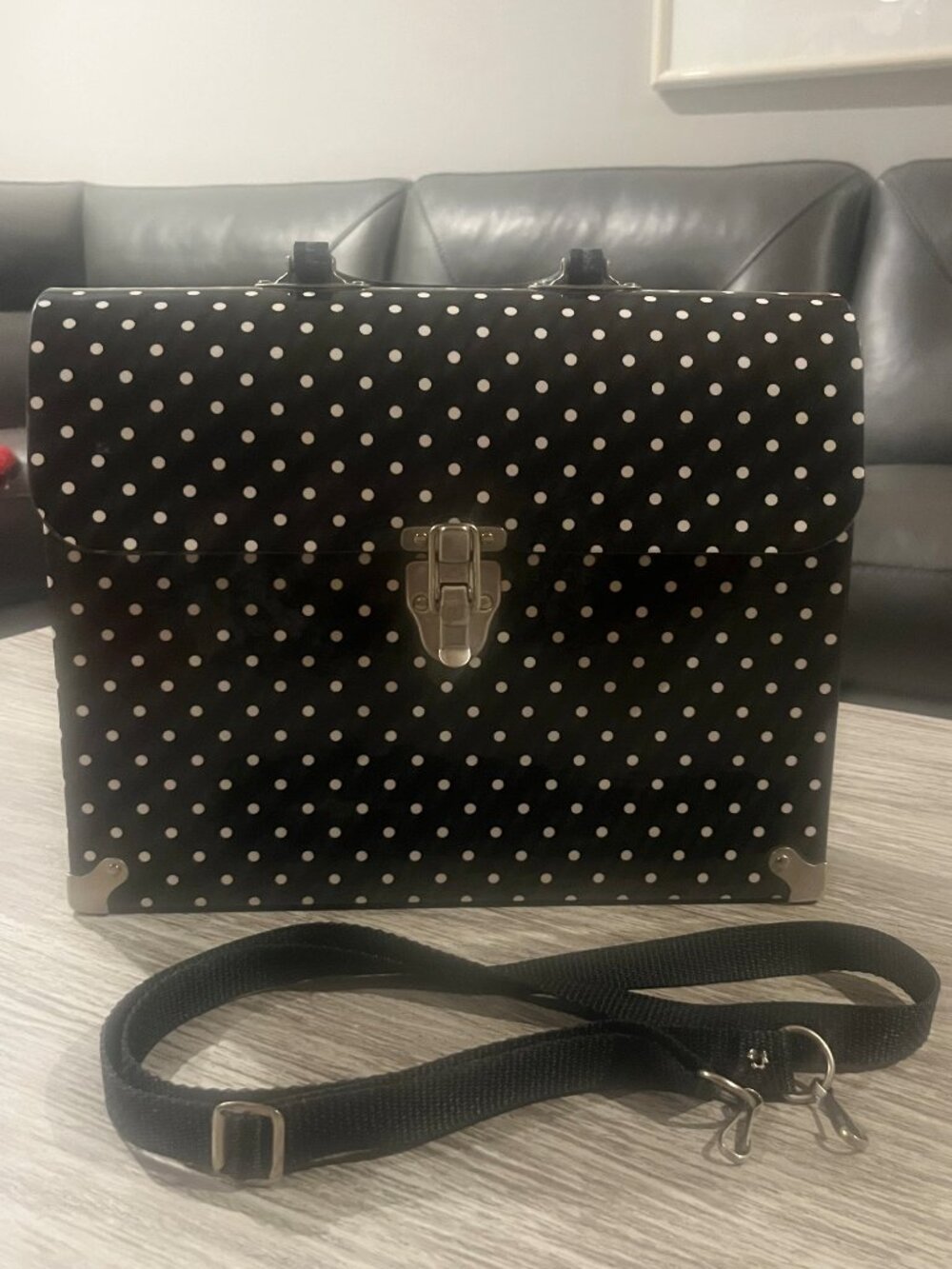Rare Vintage 80s POCKETRUNK THE ORIGINAL Polka Dot Briefcase - Picture 12 of 12